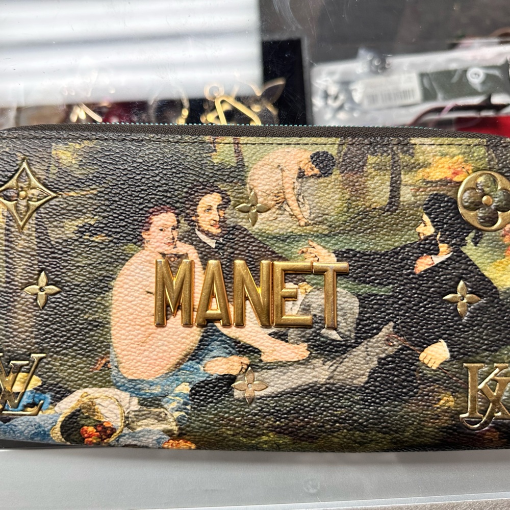Louis Vuitton Masters collection Jeff koons “Manet” zippy wallet
